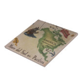 Carreau Carte du monde - Amérique (Côté)
