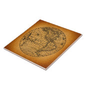 Carreau Carte du monde antique Art Vintage (Côté)