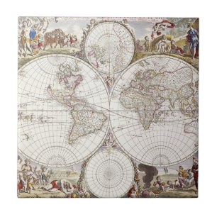 Carreau Carte du monde d'atlas Maior