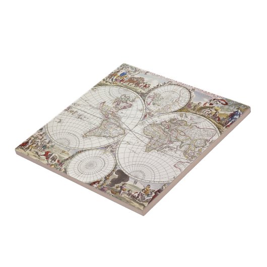 Carreau Carte du monde d'atlas Maior (Côté)