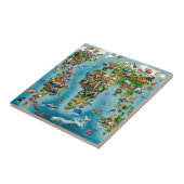 Carreau Carte du monde des animaux (Côté)