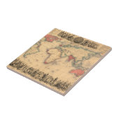 Carreau Carte du monde montrant l'Empire Britannique (Côté)