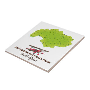 Carreau Carte du parc national de Bontebok en Afrique du S