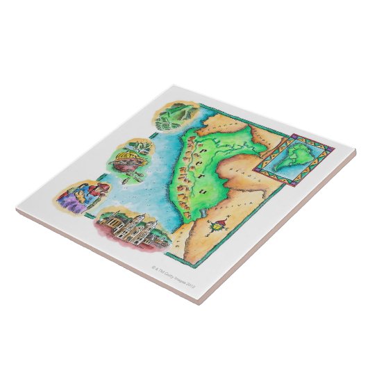 Carreau Carte du Pérou (Côté)