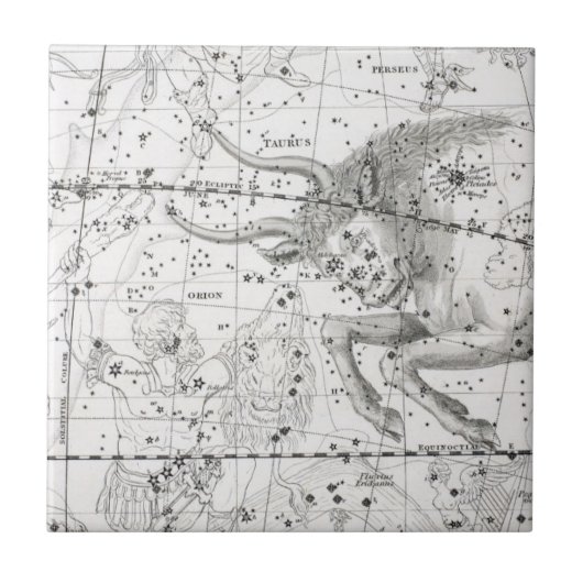 Carreau Carte du plat XIV de constellations (Devant)