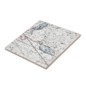 Carreau Carte du plat XXII de constellations (Côté)