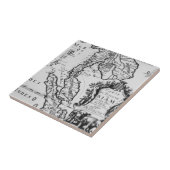 Carreau Carte du royaume du Siam (Côté)