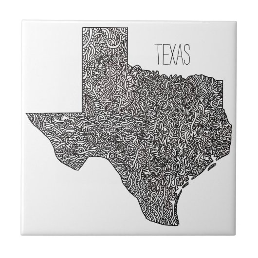 Carreau Carte du Texas (Devant)