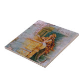 Carreau Carte et sirène nautiques antiques (Côté)