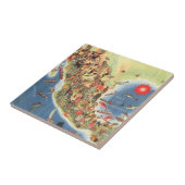 Carreau Carte imagée du Mexique par Miguel Gomez la Médina (Côté)