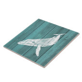 Carreau Carte Météo Bleue Nautique Conception de baleines  (Côté)