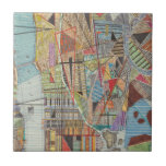 Carreau Carte moderne de New York I<br><div class="desc">Une carte moderne de New York City aux couleurs vives. Artiste : Nikki Galapon</div>