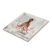 Carreau Carte nautique 🐙 poulpe Vintage victorienne (Côté)