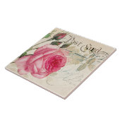 Carreau Carte postale en céramique Redoute French Rose Ros (Côté)