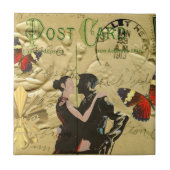 Carreau Carte postale Paris Tango vintage (Devant)