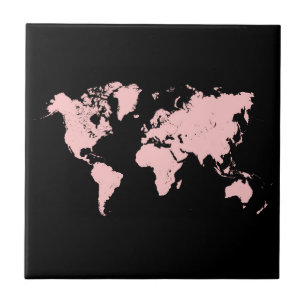 Carreau Carte rose et noire