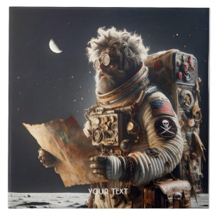 Carreau Carte spatiale de l'astronaute Imaginaire mignon