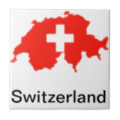Carreau Carte suisse de drapeau (Devant)