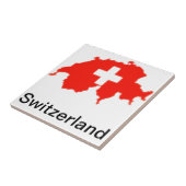 Carreau Carte suisse de drapeau (Côté)