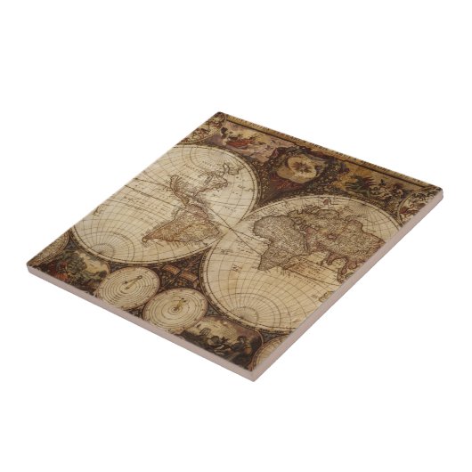 Carreau Carte vintage (Côté)