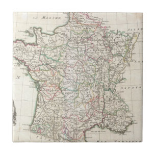 Carreau Carte vintage de France (1771)