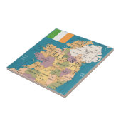 Carreau Carte vintage de l'Irlande (Côté)