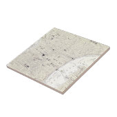 Carreau Carte vintage de Philadelphie (1885) (Côté)