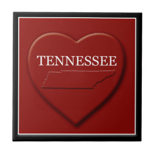 Carreau Cartes cardiaques du Tennessee Cartes de déco