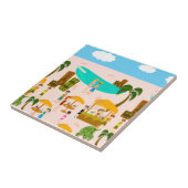 Carreau Carton d'art rétro de la partie de la piscine Jet (Côté)