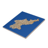 Carreau Carton de carte de la Corée du Nord (Côté)