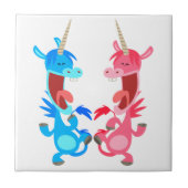 Carreau Carton mignon Dancing Unicorns Carrelage (Devant)