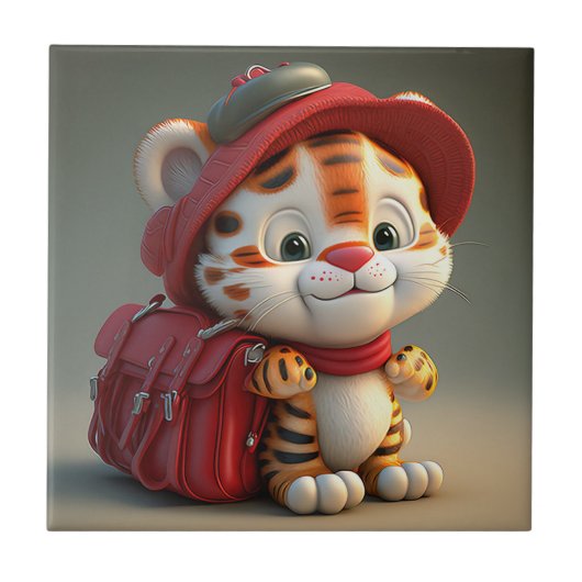 Carreau Cartoon bébé Tiger-76775 (Devant)