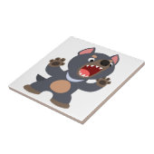 Carreau Cartoon mignon Tasmanien diable (Côté)