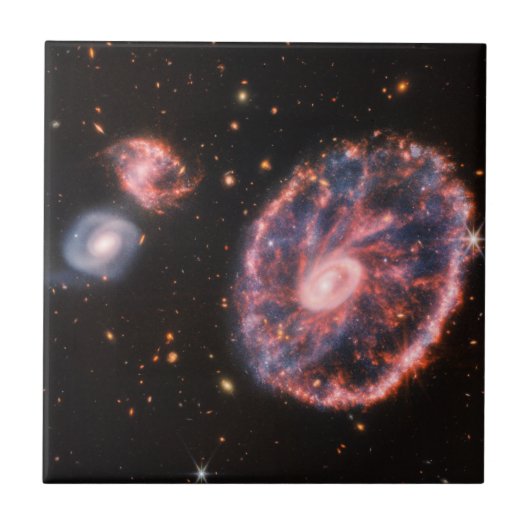Carreau Cartwheel Galaxy JWST James Webb Télescope spatial (Devant)