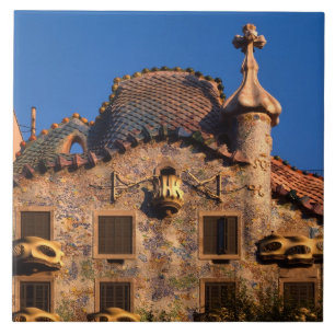 Carreau Casa Batilo, architecture de Gaudi, Barcelone,