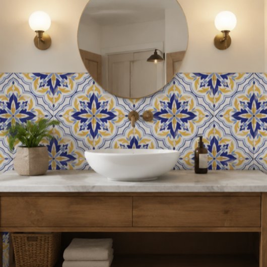 Carreau Casa Valencia Amber Medallion Mediterranean