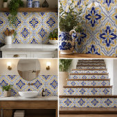 Carreau Casa Valencia Amber Medallion Mediterranean