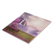 Carreau Cascades et cerisiers autour d'un lac (Côté)