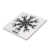 Carreau Casque de crainte - Aegishjalmur No.2 (noir) (Côté)