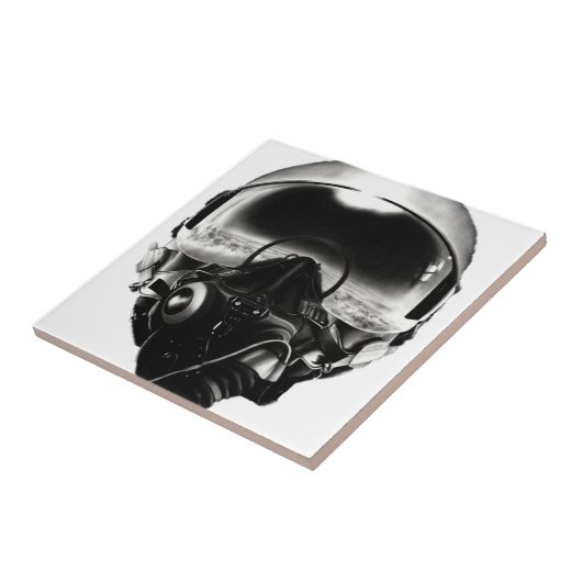 Carreau Casque de pilote de combat (Côté)