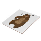 Carreau Casque d'ours dansant Notes de musique Fantaisiste (Côté)