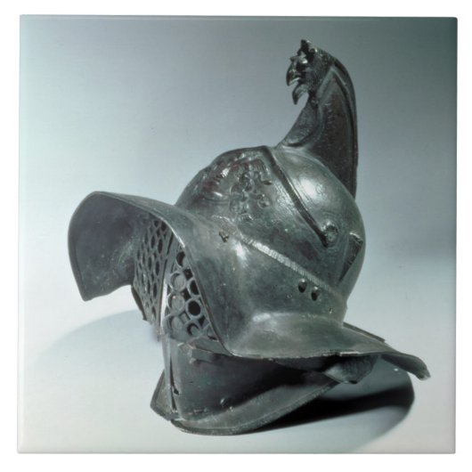 Carreau Casque en bronze de gladiateur de Thracian, (Devant)