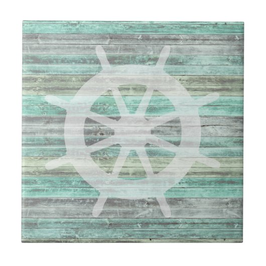 Carreau Casque rustique de déco côtière (Devant)