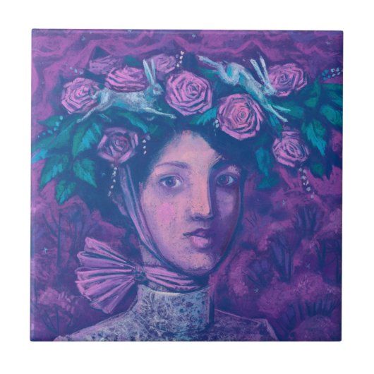 Carreau Casquette d'été, Imaginaire d'été Surreal Portrait (Devant)