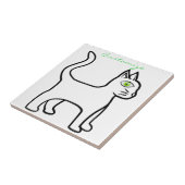 Carreau Cat à oeil vert minimaliste Thunder_Cove (Côté)