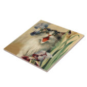 Carreau "Cat and Irises" de Maurice Boulanger (Côté)