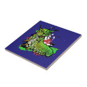 Carreau Cat Caterpillar vert (Côté)