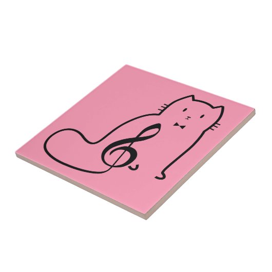 CARREAU CAT ET MUSIQUE NOTE (Côté)