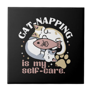 Carreau Cat-Napping Est Mon Citation De Cat Mignonne D'Aut