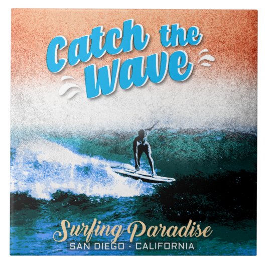 Carreau Catch the Wave - Le paradis du surf (Devant)